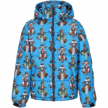 Doggy Rider Padded Winter Jacket in Blue Doggy Rider Padded Winter Jacket in Blue