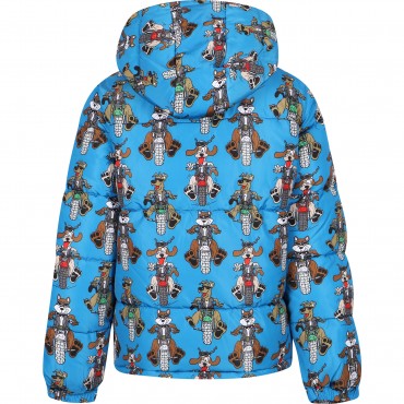 Doggy Rider Padded Winter Jacket in Blue Doggy Rider Padded Winter Jacket in Blue