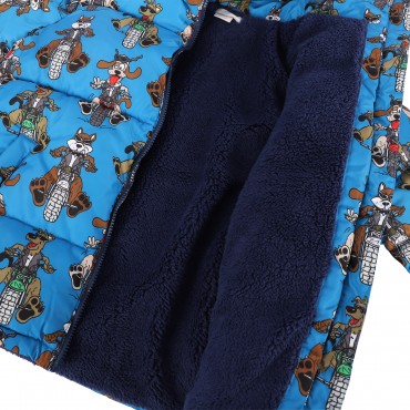 Doggy Rider Padded Winter Jacket in Blue Doggy Rider Padded Winter Jacket in Blue