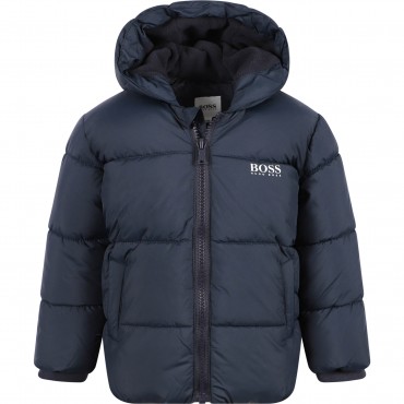 Padded Logo Jacket in Navy Padded Logo Jacket in Navy