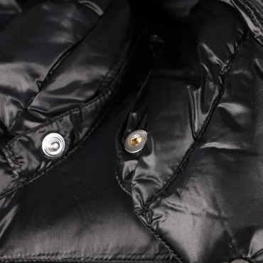 Teddy Logo Patch Padded Winter Jacket in Black Teddy Logo Patch Padded Winter Jacket in Black
