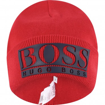 Logo Jersey Winter Cap in Red Logo Jersey Winter Cap in Red