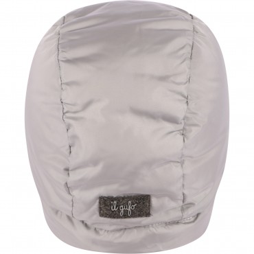 Down Padded Winter Cap with Ear Flaps in Grey Down Padded Winter Cap with Ear Flaps in Grey