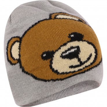 Teddy Logo Print Winter Cap and Snood Scarf in Grey Teddy Logo Print Winter Cap and Snood Scarf in Grey
