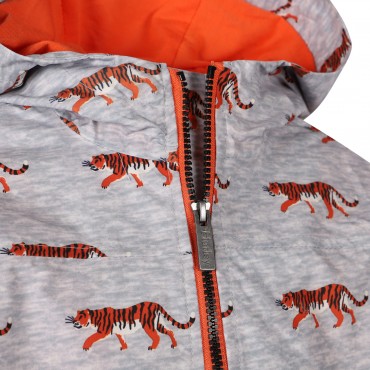 Roaming Tigers Microfiber Rain Jacket in Grey Roaming Tigers Microfiber Rain Jacket in Grey