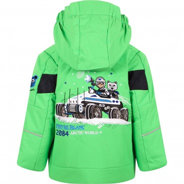 Arctic World Embroidery Logo Ski Jacket in Green Arctic World Embroidery Logo Ski Jacket in Green