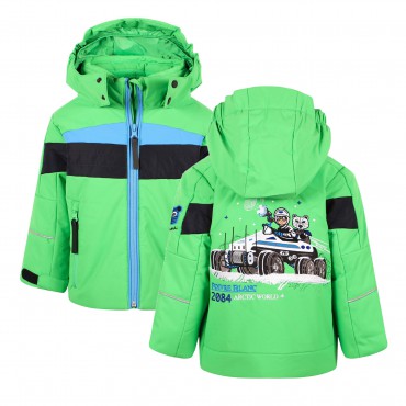 Arctic World Embroidery Logo Ski Jacket in Green Arctic World Embroidery Logo Ski Jacket in Green