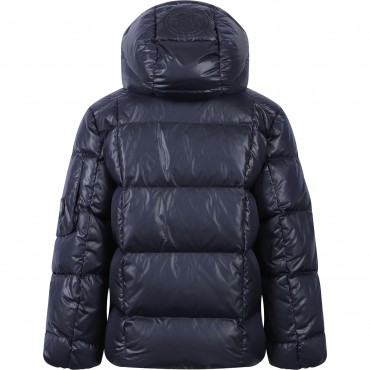 Down Padded Ski Logo Jacket in Navy Down Padded Ski Logo Jacket in Navy