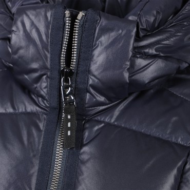 Down Padded Ski Logo Jacket in Navy Down Padded Ski Logo Jacket in Navy