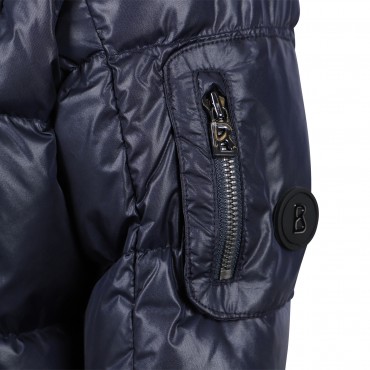 Down Padded Ski Logo Jacket in Navy Down Padded Ski Logo Jacket in Navy