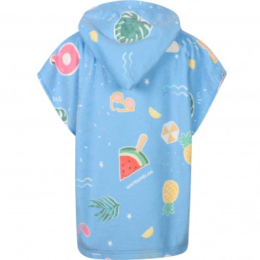 Shark Print Hooded Towel in Blue Shark Print Hooded Towel in Blue