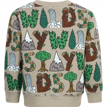 Stay Wild Nature Print Tracksuit in Beige Stay Wild Nature Print Tracksuit in Beige