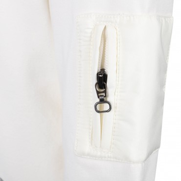 Skier Print Tracksuit in White and Navy Skier Print Tracksuit in White and Navy