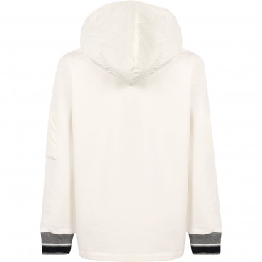 Skier Print Tracksuit in White and Navy Skier Print Tracksuit in White and Navy