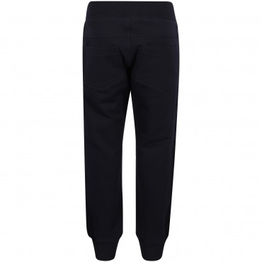 Logo Patches Half Zip Sweatshirt and Track Pants Set in Grey and Black Logo Patches Half Zip Sweatshirt and Track Pants Set in Grey and Black