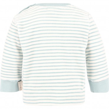 Velour Logo Set in Blue and White Stripes Velour Logo Set in Blue and White Stripes