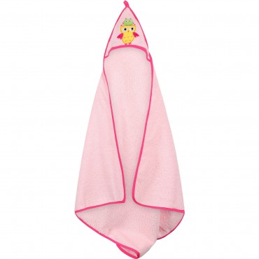 Owl Hooded Towel in Pink Owl Hooded Towel in Pink