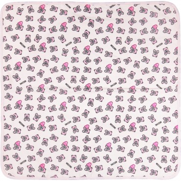 Teddy Toy Print Towel in Pink Teddy Toy Print Towel in Pink
