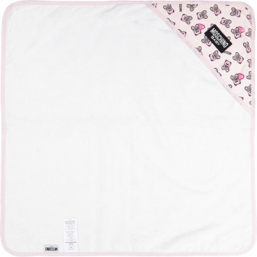 Teddy Toy Print Towel in Pink Teddy Toy Print Towel in Pink