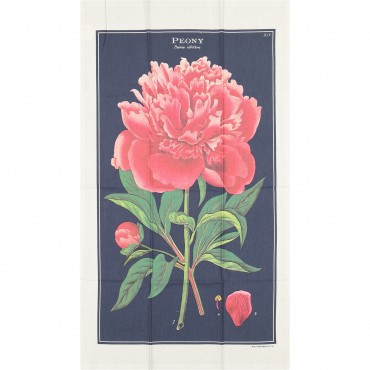 Peony Print Vintage Tea Towel Peony Print Vintage Tea Towel