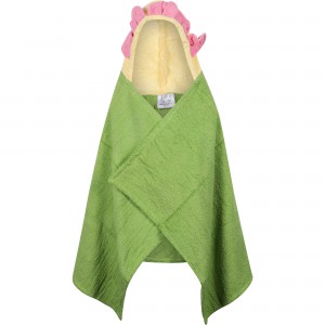 Flower Hooded Towel in Green Flower Hooded Towel in Green